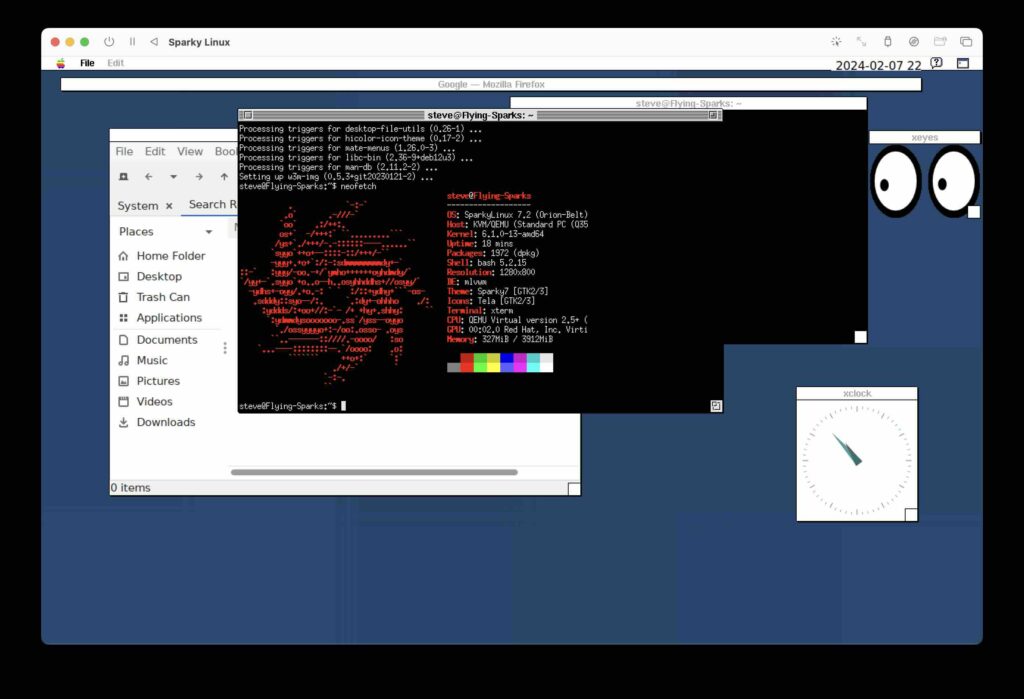 Macintosh-Like Virtual Window Manager on Sparky Linux